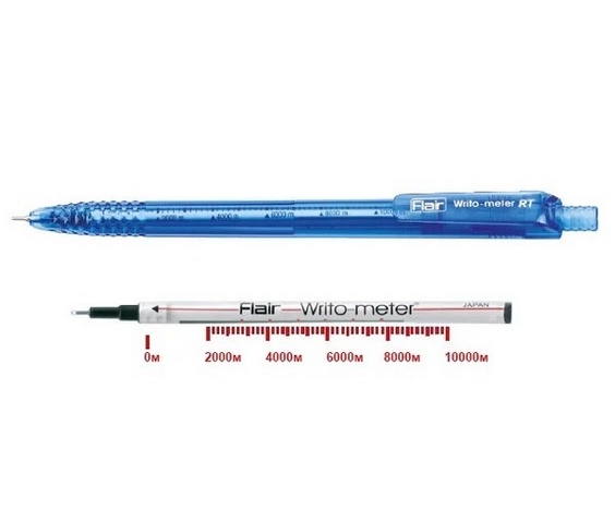 Стержень шариковый FLAIR: Writo-meter ball , (синий) (ЦЕНА ЗА 01 ШТ) 1 Стержень шариковый FLAIR: Writo-meter ball , (синий) (ЦЕНА ЗА 01 ШТ)