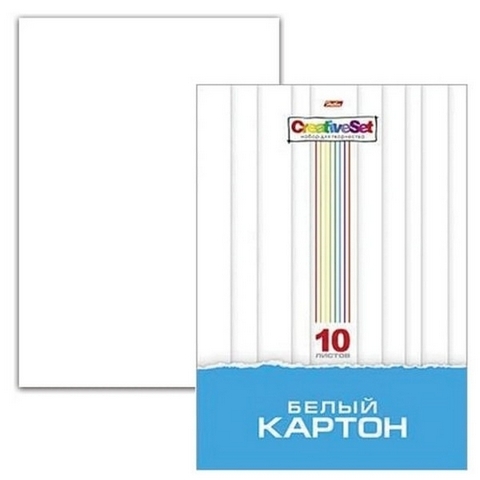 Набор белого картона А4 10л мелованный в папке Creative Set Hatber 10Кб4_05806 1 Набор белого картона А4 10л мелованный в папке Creative Set Hatber 10Кб4_05806
