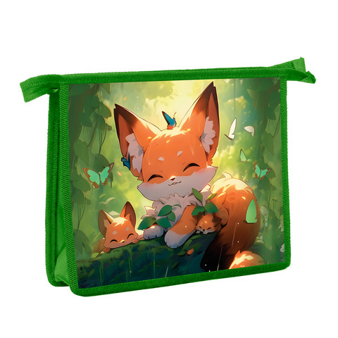 Папка Пчелка МАЛЫЙ ФОРМАТ А5-29 (230*190*50мм) молния сверху с дизайном Лисята в лесу, пластик 1 Папка Пчелка МАЛЫЙ ФОРМАТ А5-29 (230*190*50мм) молния сверху с дизайном Лисята в лесу, пластик