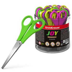 Ножницы 135мм детские с линейкой Erich Krause Joy 15602 ассорти 4 вида