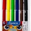 Фломастеры MARCO Super Washable , 6 цветов (48/384) (1690-6) 3 Фломастеры MARCO Super Washable , 6 цветов (48/384) (1690-6)
