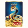 Календарь карманный Праздник 015 на 2025г 65*96мм, Символ года- Змея в короне, глянцевый уф-лак, 2 Календарь карманный Праздник 015 на 2025г 65*96мм, Символ года- Змея в короне, глянцевый уф-лак,