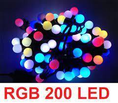 Гирлянда питание от сети, 200 ламп, 16 метров, черный провод, RGB 1 Гирлянда питание от сети, 200 ламп, 16 метров, черный провод, RGB