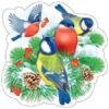 Украшение на скотче Мир поздравлений 190 Корзинка с первоцветами и мимозами, 194*194мм 3 Украшение на скотче Мир поздравлений 190 Корзинка с первоцветами и мимозами, 194*194мм