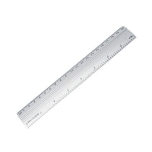 Линейка аллюминиевая 20см Alingar, 2 шкалы см/дюйм, пакет ПВХ, AL-3746/3747