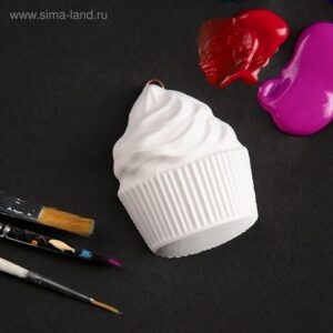 Фигура под роспись (с подвесом) Капкейк 4,5х6х1,5см 2789392