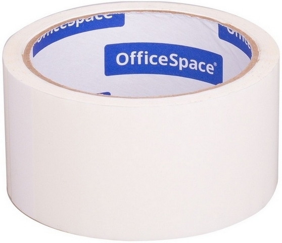 Клейкая лента упаковочная, скотч 48 мм * 40 м 45мкм, белая, OfficeSpace 1 Клейкая лента упаковочная, скотч 48 мм * 40 м 45мкм, белая, OfficeSpace