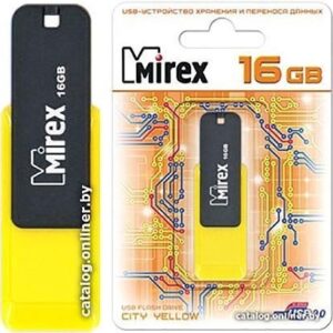 Флеш-диск Mirex 16GB City желтый USB 2.0