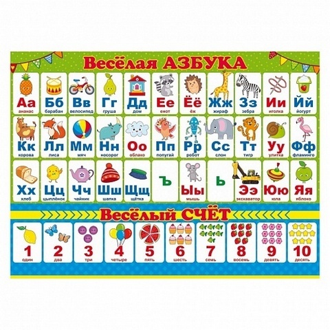 Плакат Веселая азбука 84.296 1 Плакат Веселая азбука 84.296