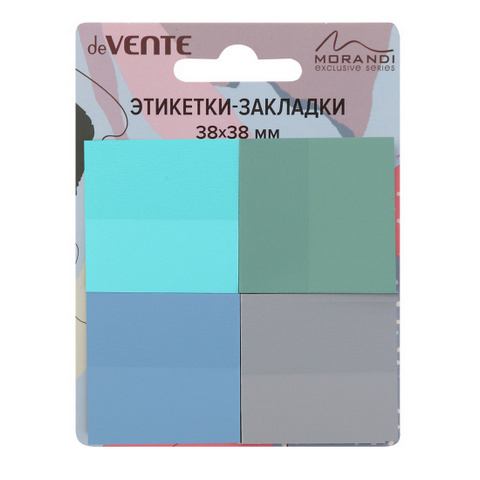 Закладки клейкие, Marandi, пластик, 38*38 мм, 4 цвета, 80 листов, пастель, deVENTE, 2011336 1 Закладки клейкие, Marandi, пластик, 38*38 мм, 4 цвета, 80 листов, пастель, deVENTE, 2011336