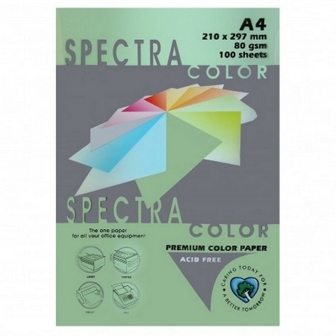 Бумага цветная А4 80г/м2 100л Spectra Color №190 салатовый 1 Бумага цветная А4 80г/м2 100л Spectra Color №190 салатовый