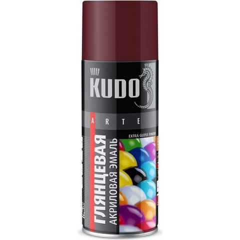 Краска аэрозольная акриловая 520 мл красная вишневая Kudo 3005 1 Краска аэрозольная акриловая 520 мл красная вишневая Kudo 3005