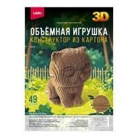 Конструктор, картонный, 49 деталей, Котик, Объемная игрушка, Lori, Нг-002