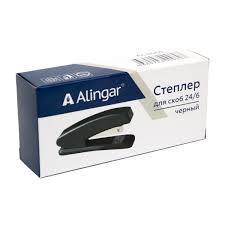 Степлер №24/6 до 20л пластиковый корпус Alingar AL6001 черный 3 режима скрепления