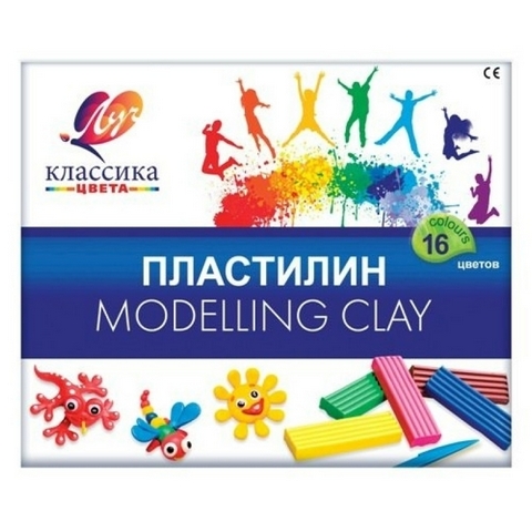 Пластилин 16 цветов 320гр Луч Классика со стеком картонная коробка 20С 1329-08 1 Пластилин 16 цветов 320гр Луч Классика со стеком картонная коробка 20С 1329-08