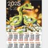 Календарь-магнит на картоне Символ года Змея 2025 № 01198 3 Календарь-магнит на картоне Символ года Змея 2025 № 01198
