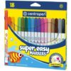 Фломастеры Centropen Super Easy , 18 цв., трехгранные, смываемые, картон., европодвес (10) 3 Фломастеры Centropen Super Easy , 18 цв., трехгранные, смываемые, картон., европодвес (10)
