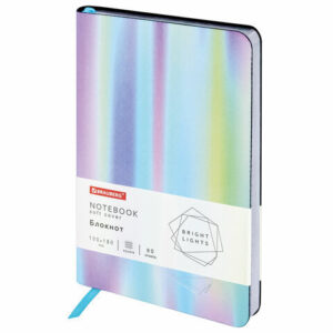 Блокнот МАЛЫЙ ФОРМАТ (100х150 мм) А6, BRAUBERG VISTA Gradient ,под кожу, гибкий, срез фольга, 80 л.