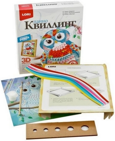 Набор для квиллинга Lori Панно Совушка Квл-023 1 Набор для квиллинга Lori Панно Совушка Квл-023