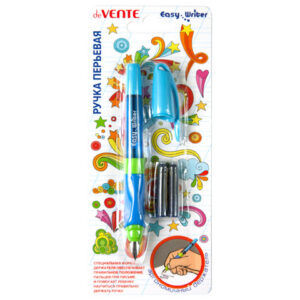 Ручка перо deVENTE M (Medium) Easy Writer +2 балончика корпус голубой 5100901