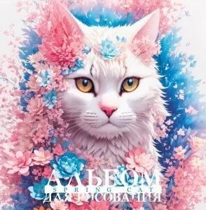 Альбом А4 24л спираль Hatber Spring cat (ассорти), обложка- мелованный картон, блок-офсет- 100г/
