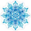 Украшение на скотче Мир поздравлений 150 Новогоднее- Снежинка с драконом, 156*156мм, без текста. 3 Украшение на скотче Мир поздравлений 150 Новогоднее- Снежинка с драконом, 156*156мм, без текста.