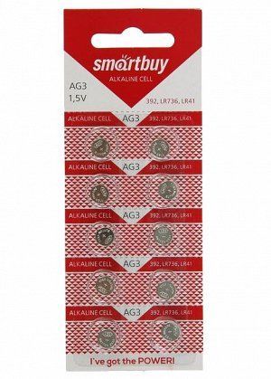 Батарейка Smartbuy AG3-10B G3 (392) LR736, LR41 BL10 (SBBB-AG3-10B) 1 Батарейка Smartbuy AG3-10B G3 (392) LR736, LR41 BL10 (SBBB-AG3-10B)