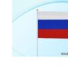 Флаг РФ 060*090см на пласт. трубочке, искусственный шёлк, Basir, MC-3789 3 Флаг РФ 060*090см на пласт. трубочке, искусственный шёлк, Basir, MC-3789