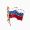 Брошь Флаг России, цветная в золоте 2 Брошь Флаг России, цветная в золоте