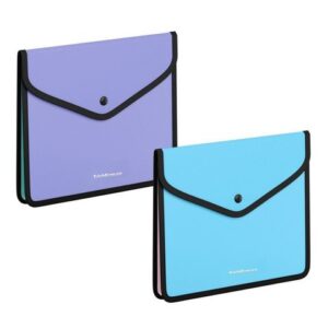 Папка на кнопке А5+ Diagonal Pastel с текст.вставкой непроз. ассорти Erich Krause