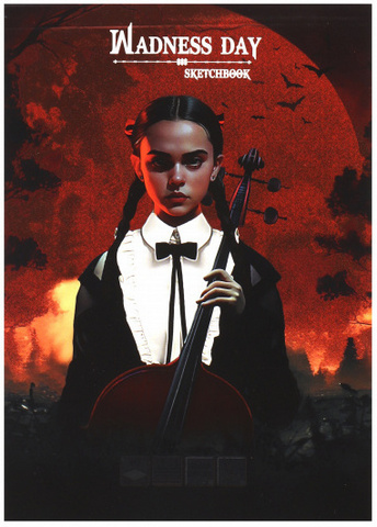 Блокнот для эскизов/скетчбук А5 (140*200) 40л 150г/м2 обл мягк карт склейка твин-лак выб лак тисн Wadness day 1 Блокнот для эскизов/скетчбук А5 (140*200) 40л 150г/м2 обл мягк карт склейка твин-лак выб лак тисн Wadness day