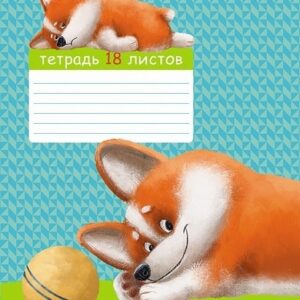 Тетрадь 18л клетка Hatber Рыжий Коржик тисн 18Т5тВ1 ассорти 5 видов
