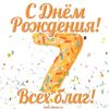 Открытка-поздравление С Днем рождения! 7 лет 14,383,00 2 Открытка-поздравление С Днем рождения! 7 лет 14,383,00