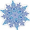 Украшение на скотче Праздник 065 Новогоднее- Снежинка 96*96мм УФ-лак 2 Украшение на скотче Праздник 065 Новогоднее- Снежинка 96*96мм УФ-лак