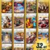 Открытки мини новогодние с пожеланиями 7*10см 32шт PapayaArt 2 Открытки мини новогодние с пожеланиями 7*10см 32шт PapayaArt