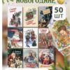 Открытки мини новогодние 5*7см 50шт ретро 2026 2 Открытки мини новогодние 5*7см 50шт ретро 2026