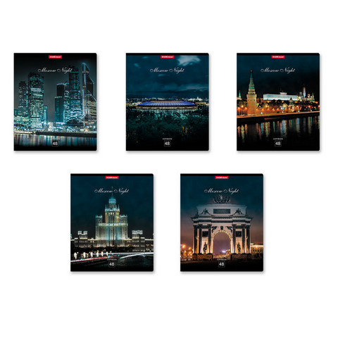 Тетрадь А5 48л клетка EK Moscow Night 1 Тетрадь А5 48л клетка EK Moscow Night