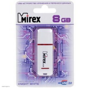 Флеш-память USB 8 Gb Mirex Line White, белый