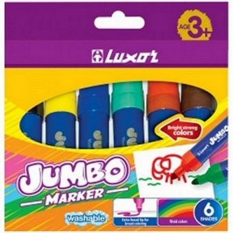 Фломастеры-штампы Luxor Color Stamper , 08цв., смываемые, картон, европодвес 1 Фломастеры-штампы Luxor Color Stamper , 08цв., смываемые, картон, европодвес