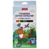 Карандаши 10цв. JUMBO Диносад шестигранные,с точилкой в карт.коробке 3 Карандаши 10цв. JUMBO Диносад шестигранные,с точилкой в карт.коробке