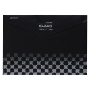Папка на кнопке deVente А4 Total black, пластик 0,18мм, непрозрачная с рисунком, ассорти, 2 дизайна, индивидуальная маркировка, тиснение фольгой