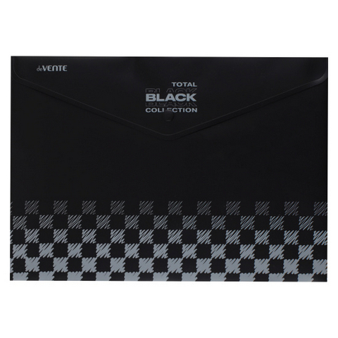 Папка на кнопке deVente А4 Total black, пластик 0,18мм, непрозрачная с рисунком, ассорти, 2 дизайна, индивидуальная маркировка, тиснение фольгой 1 Папка на кнопке deVente А4 Total black, пластик 0,18мм, непрозрачная с рисунком, ассорти, 2 дизайна, индивидуальная маркировка, тиснение фольгой