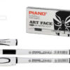 Ручка гелевая Piano Art Face черная 0,5мм, толщина письма 0,25мм, резиновый держатель, игольчатый пишущий узел, белый корпус 2 Ручка гелевая Piano Art Face черная 0,5мм, толщина письма 0,25мм, резиновый держатель, игольчатый пишущий узел, белый корпус