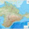 Карта КРЫМ 1:300тыс 124х80см (новые границы) с европодвесом 2 Карта КРЫМ 1:300тыс 124х80см (новые границы) с европодвесом