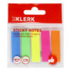 Закладки клейкие пластиковые 12*45 5цв*20л KLERK 206922 Neon 2 Закладки клейкие пластиковые 12*45 5цв*20л KLERK 206922 Neon